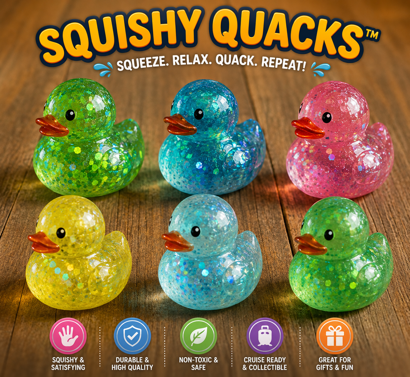 Squishy Quacks™ – Sensory Duck Collection (12 PCS)