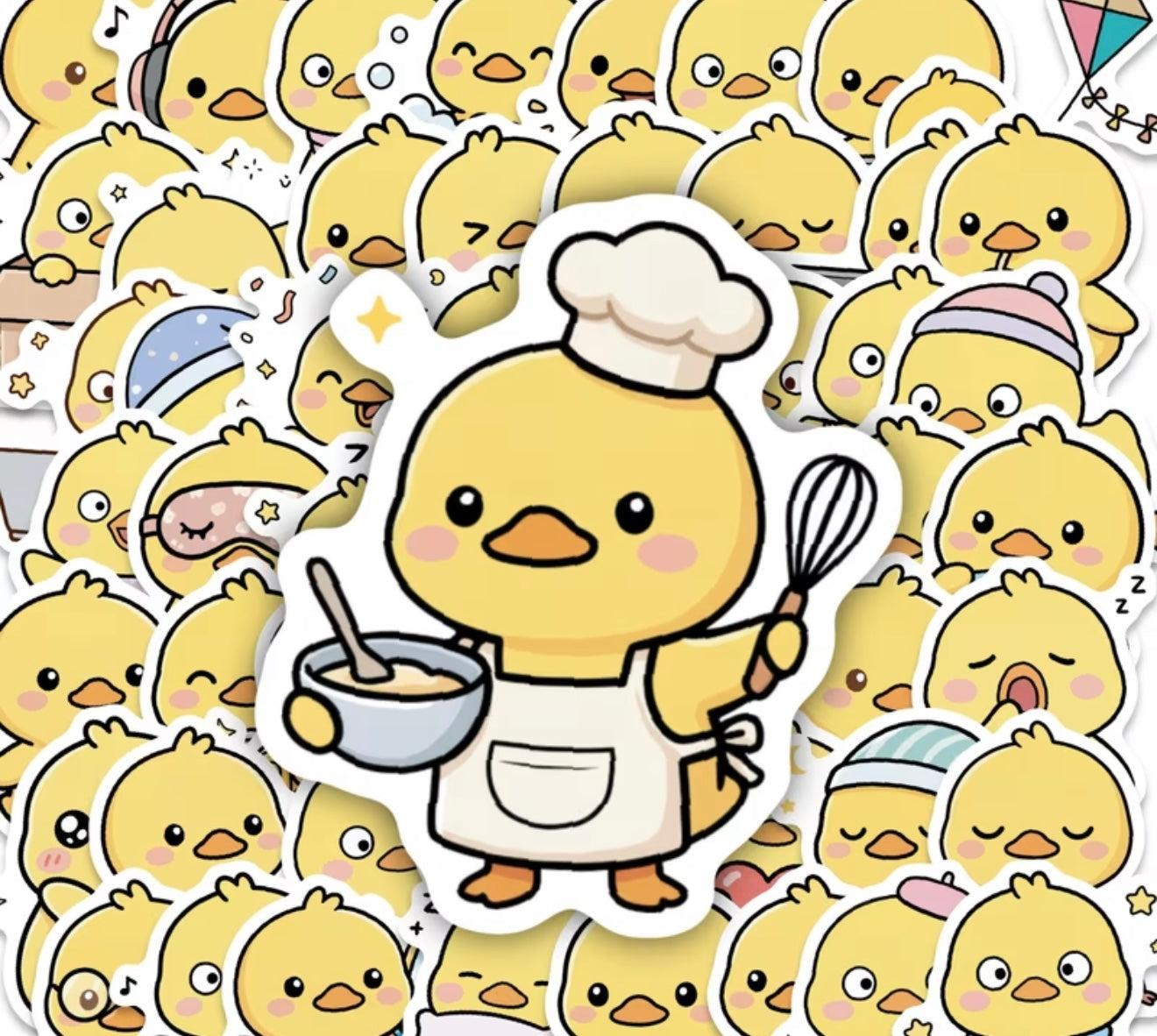 Kawaii Quacks Sticker Pack – 50 Cute Cartoon Stickers