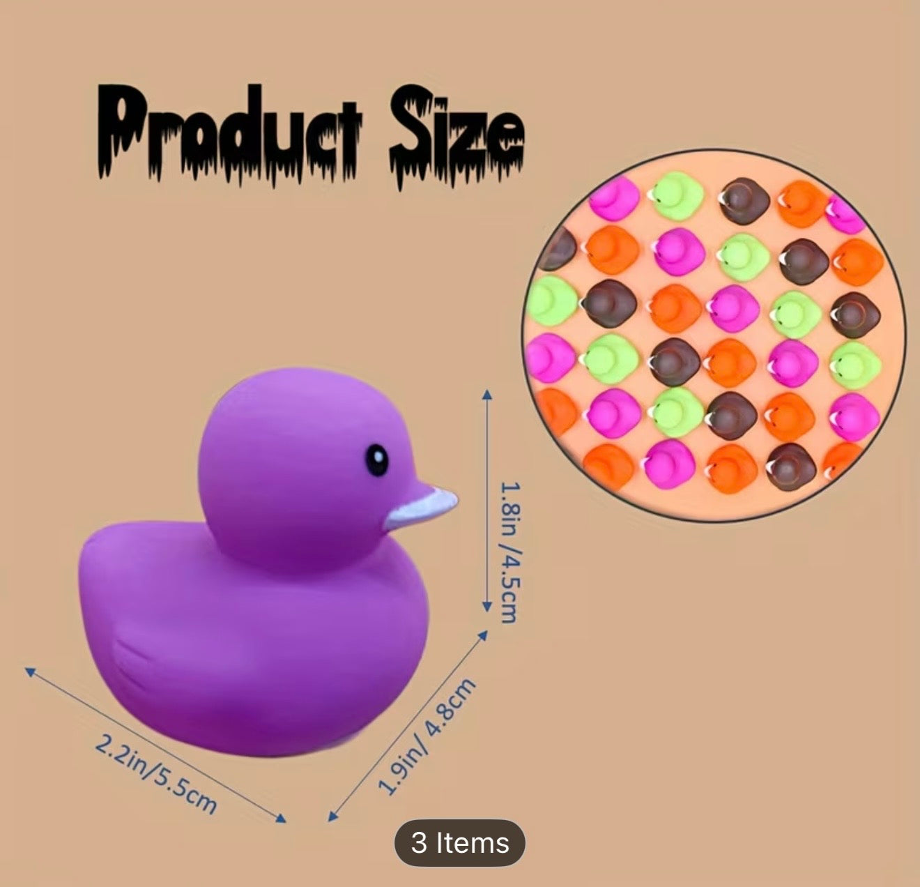 120-Pack Neon Mini Quacks – Orange, Green, Purple & Black
