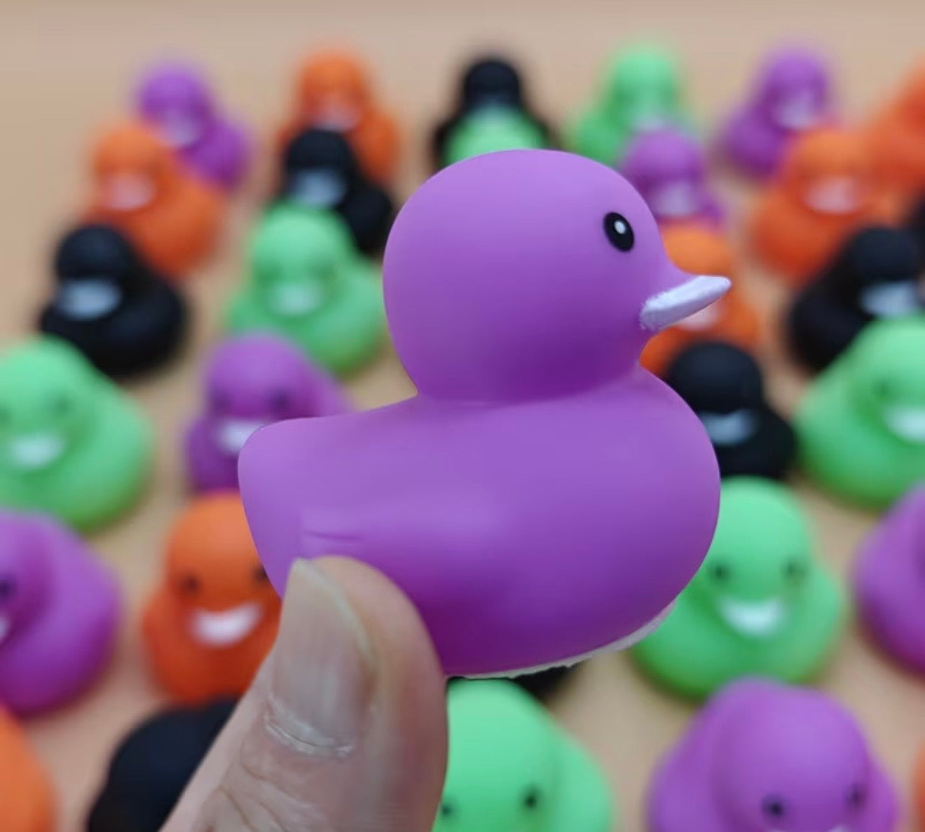 120-Pack Neon Mini Quacks – Orange, Green, Purple & Black